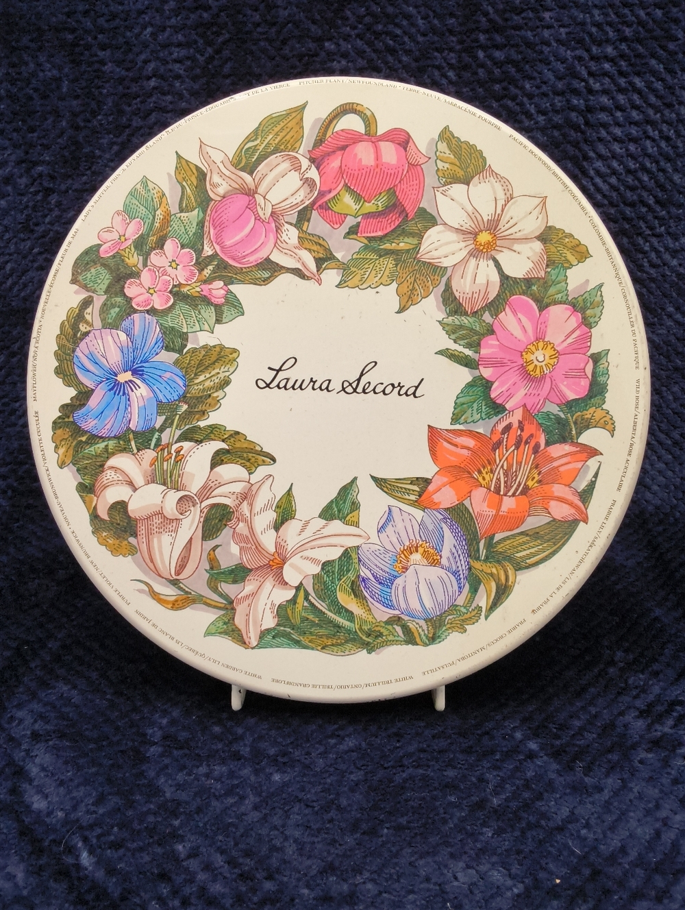 Vintage Laura Secord "Provincial Flowers" Collectible Tin